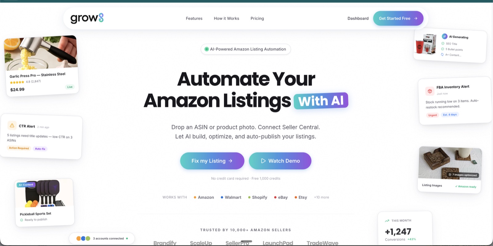 Grow8.ai — AI Tool · Listing Optimization Agents